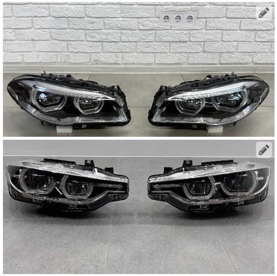 BMW F10 F30 LED фари БМВ ф фары фул лэд замена ксенон галоген рест и дорест оптика лэд