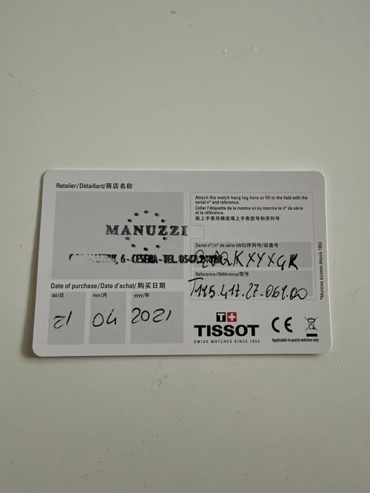Zegarek męski tissot