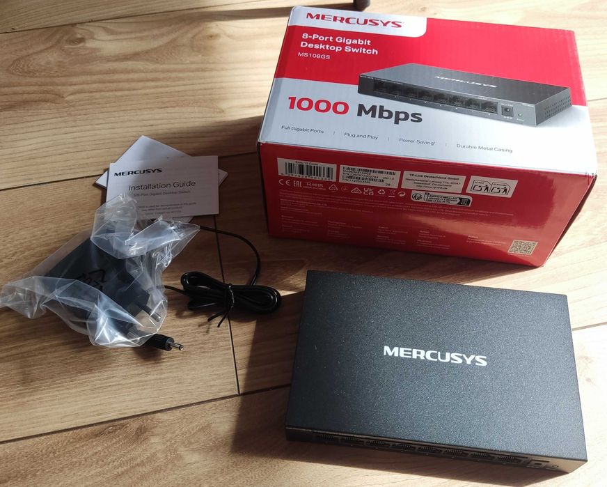 SWITCH Mercusys MS108GS 8-Portowy Przełącznik Gigabit Metalowy1000Mbps