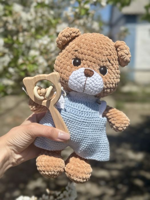 Плюшевий Плед + іграшка + брязкальце, набір для малюка, подарунок