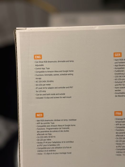 Neon / taśma LED 5 m na zewnątrz Denver LCO-551 SMART Tuya