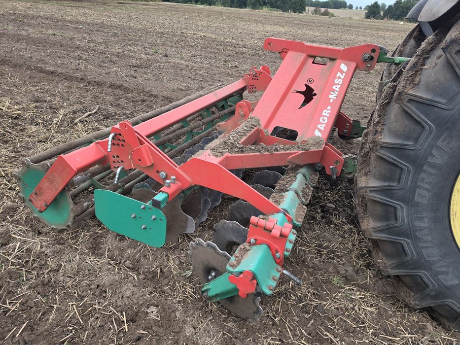 AgroMasz 3 metry agregat talerzowy uprawowo siewny z hydropakiem talerzówka agro masz unia