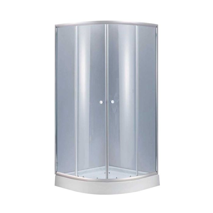 Душова кабіна 90х90см скло сіре з низьким піддоном