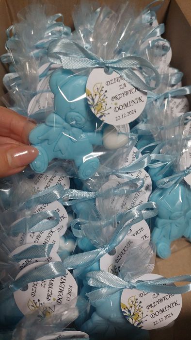Mis mydełko z serduszkiem  upominki dla gości
