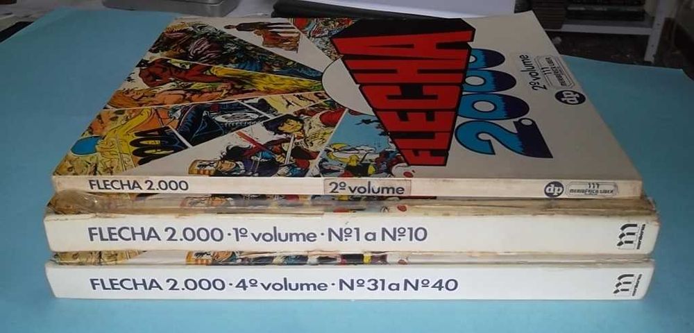 FLECHA 2000 , 3 VOLUMES ENCADERNADOS , CAPA DURA