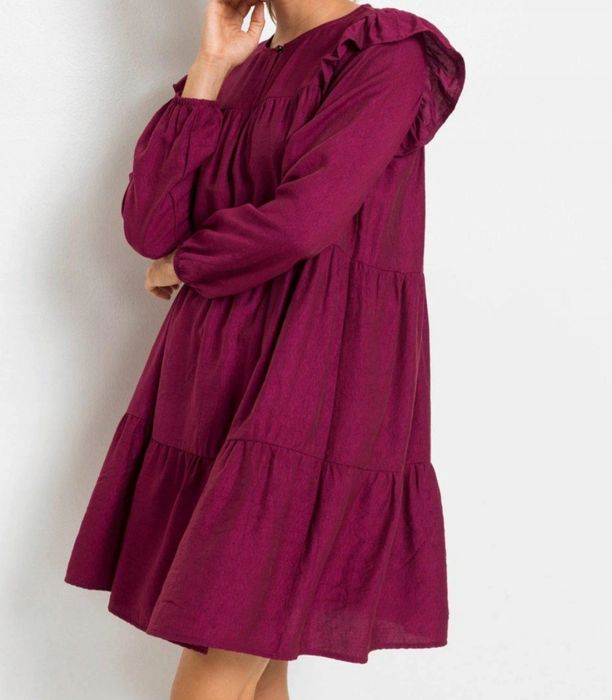 Nowa sukienka burgund wiskoza 46