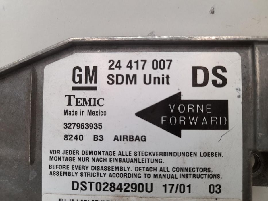 CENTRALINA AIRBAG OPEL CORSA C 2001 -24417007