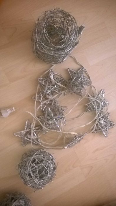 Conjunto de Decoração de Natal prateada