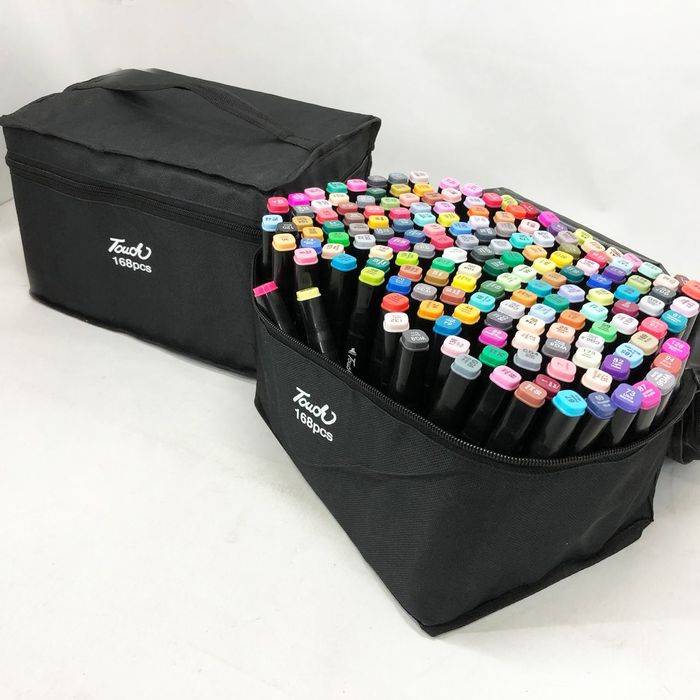 Набір скетч маркерів для малювання Touch 24 - 262 шт двосторонні флом