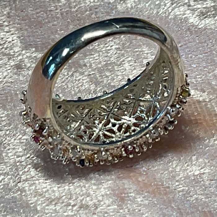 Anel senhora prata 925 medid,15,5 m