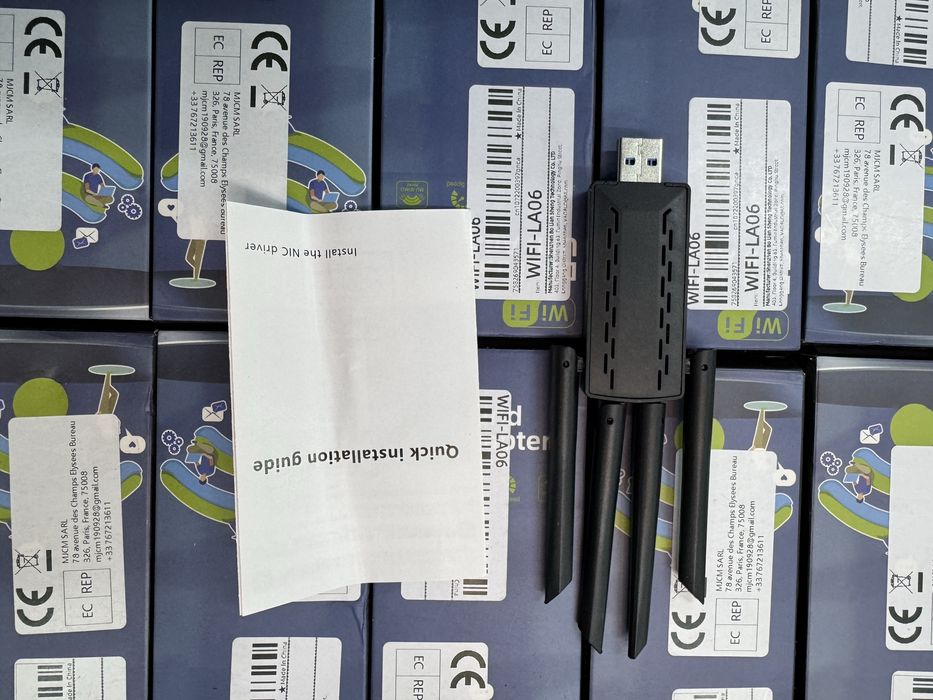 Двохдіапазонний USB WiFi 5 адаптер Vaorlo 1200 Mbps Dual Band 2.4G/5G