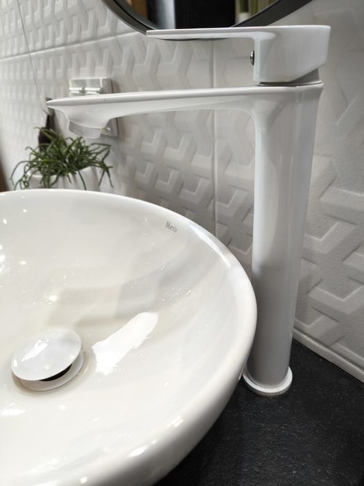 Bateria umywalkowa wysoka biała MEXEN ROYO - 2 szt.