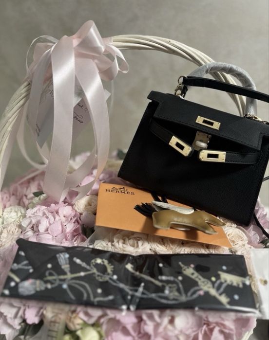 Женская сумка в стиле hermes birkin. 19 см