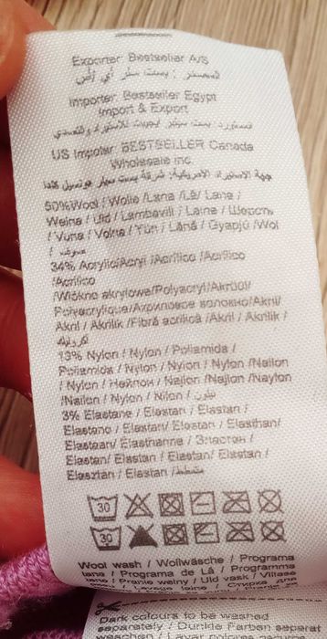 Rajstopki niemowlęce Name it wełniane merino różowe