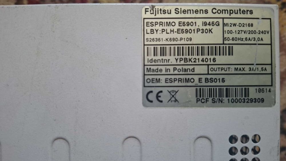 Komputer Fujitsu Siemens Esprimo E5901