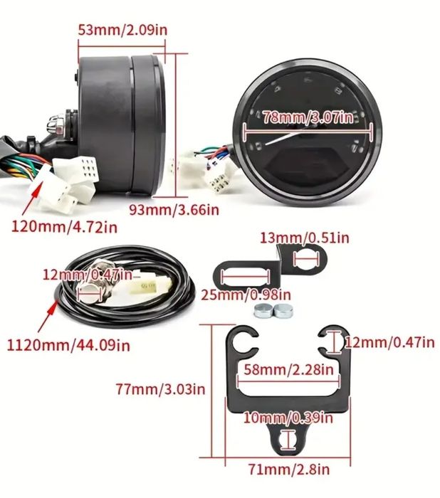 Электронный мотоциклетный спидометр