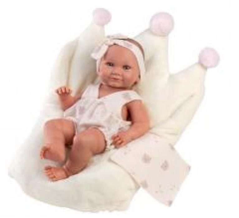 Lalka winylowa bobas Nica w białym śpiworku 40cm ,264x506 mm