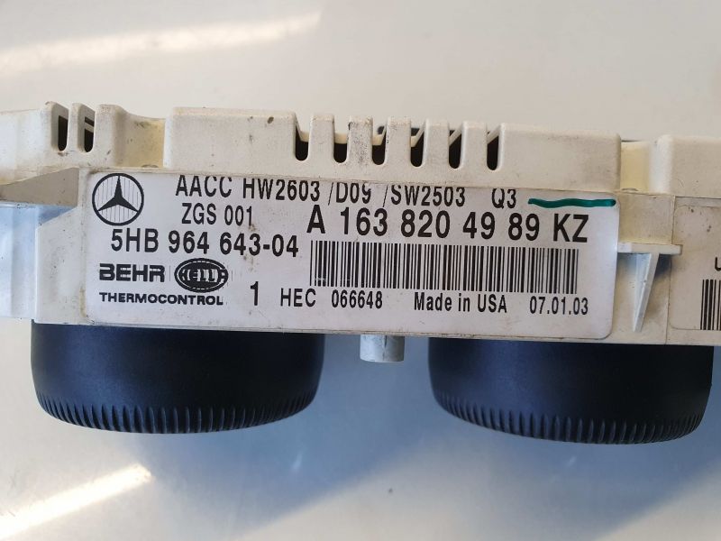 Comando chauffage / sofagem MERCEDES-BENZ Classe M (W163)