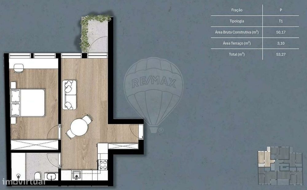 Apartamento T1 para venda