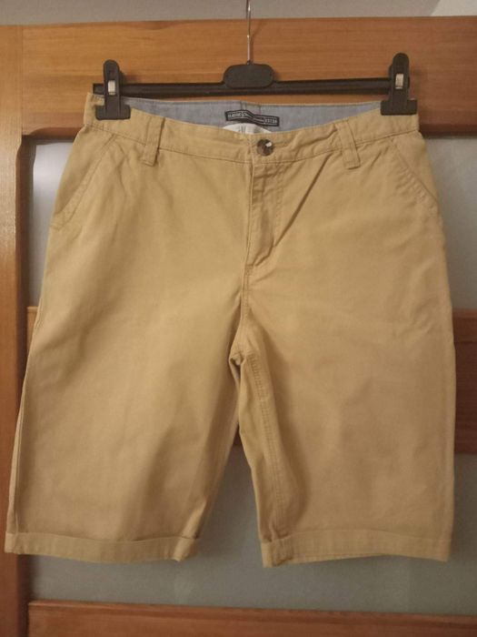Szorty męskie H&M rozm. 164 beżowe musztardowe chinosy