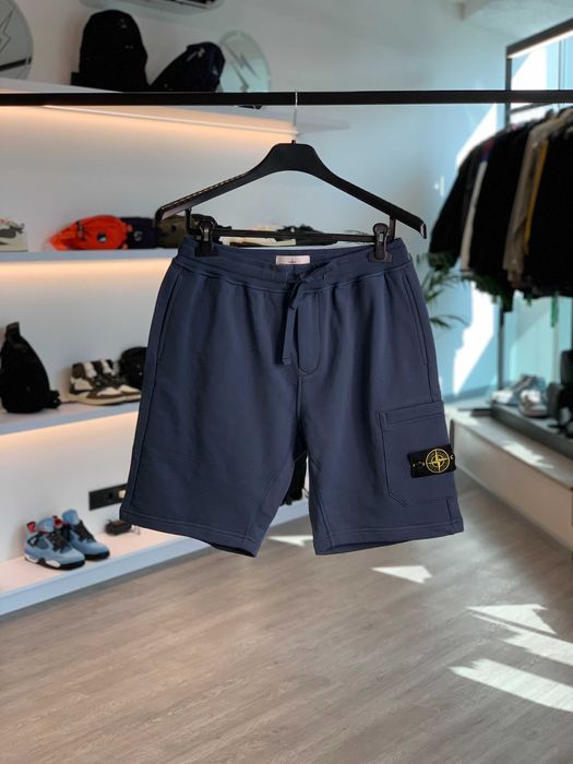 Шорти STONE ISLAND 64651 Garment-Dyed Cotton Shorts Avio Blue SI0167