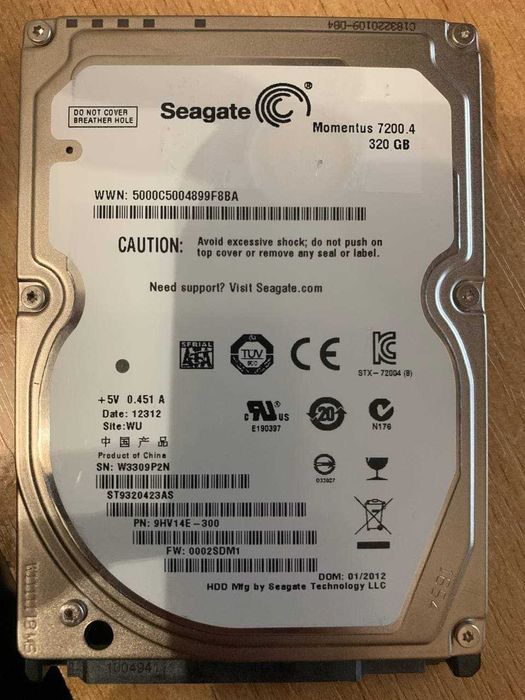 Seagate  2.5 320gb 7200