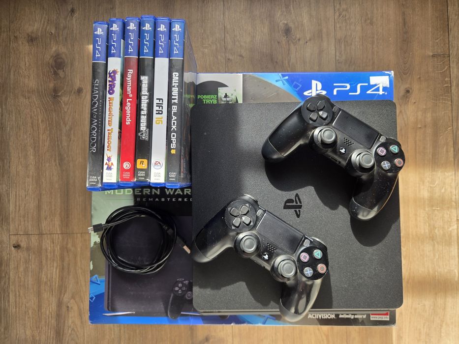 Ps4 Slim 1Tb 2pady 6gier zestaw