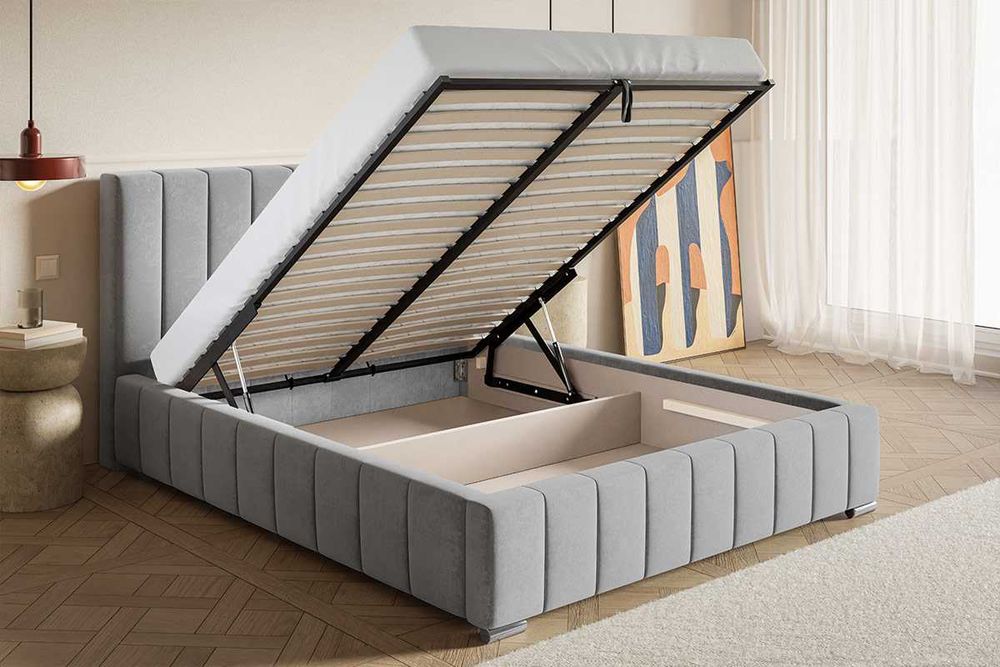Łóżko łóżka tapicerowane bed MOON z pojemnikiem i stelażem 120x200 140x200 160x200 180x200 200x200 dostawa w 7 dni roboczych