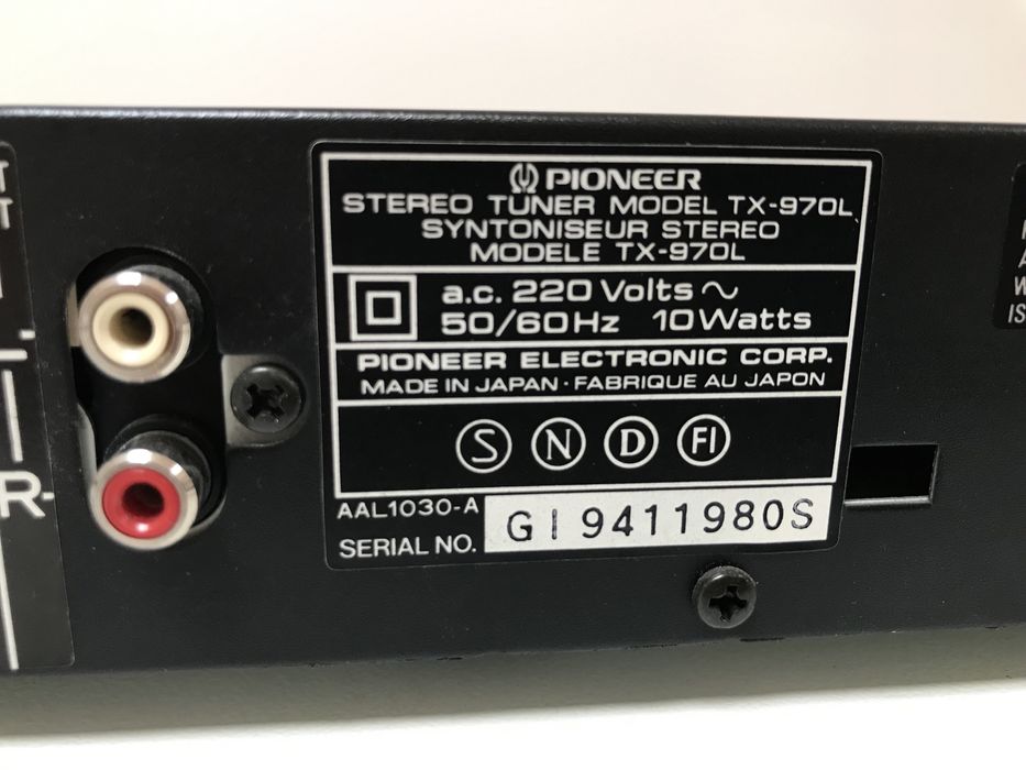 PIONEER Sintonizador Rádio Tuner TX-970L