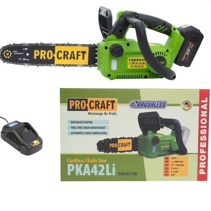 Акумуляторна ланцюгова пила Procraft PKA42Li +АКБ 4Аг + зарядний