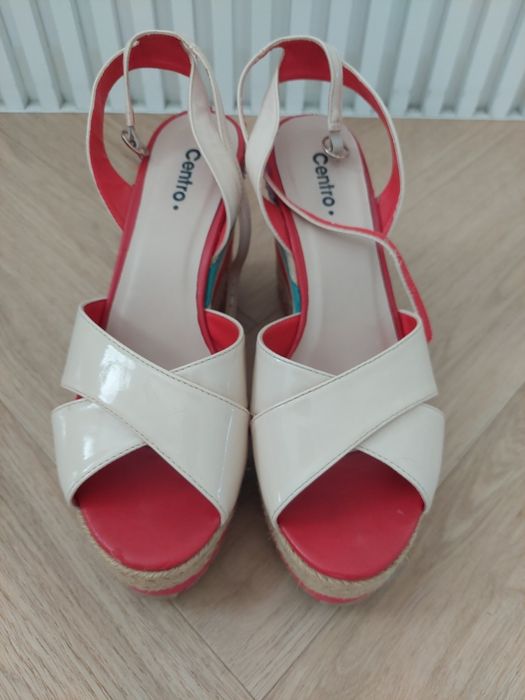 Centro Koturny Sandały Beżowe Kolorowe 39