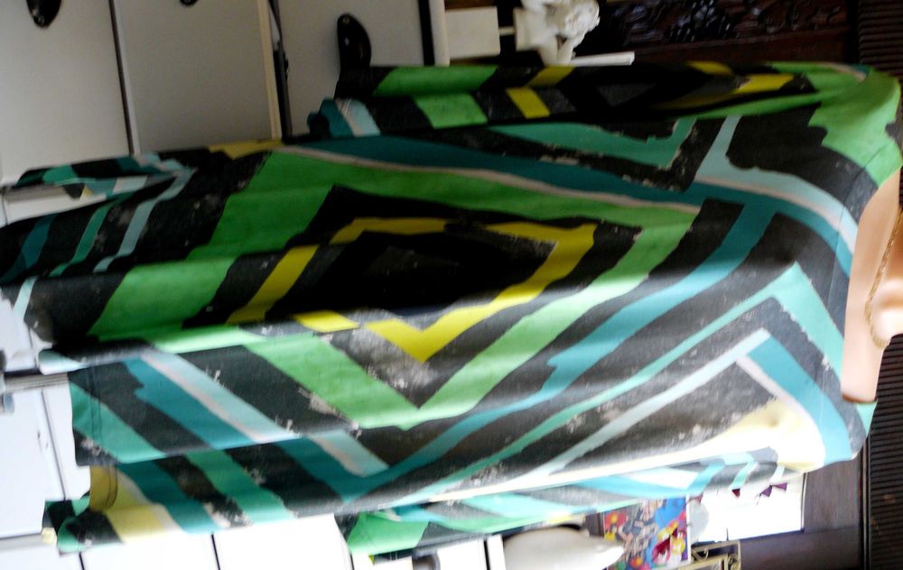 Ulla Popken bluzka koszula 52 54 geometryczny wzór 140cm pachy wiskoza