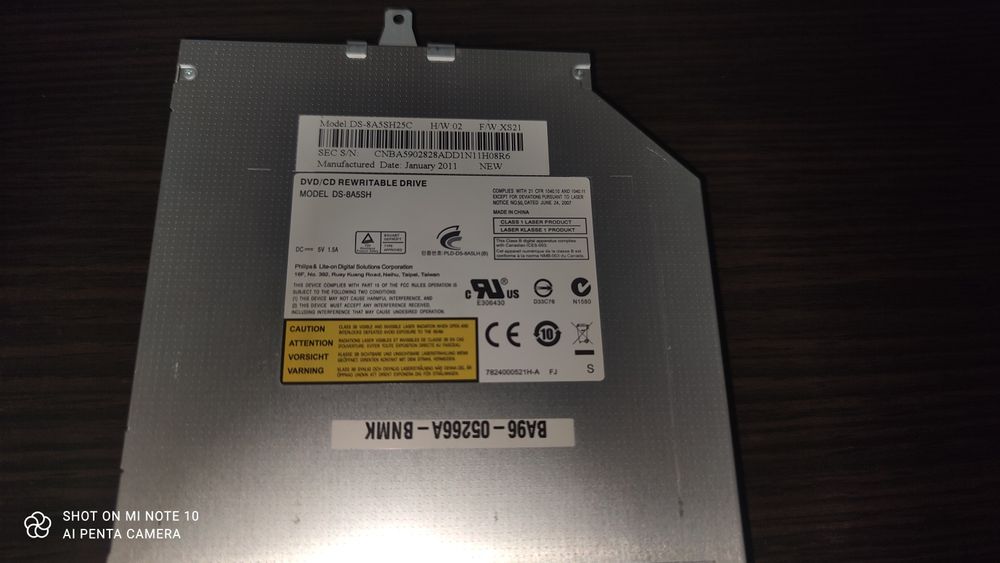 Nagrywarka DVD-RW CD-RW  SLIM do laptopa Lite-On DS-8A5SH sprawna 100%