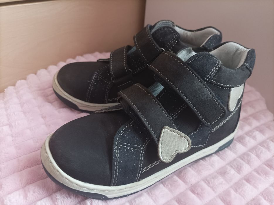 Trzewiki do kostki Lasocki Kids 27, skóra, granat