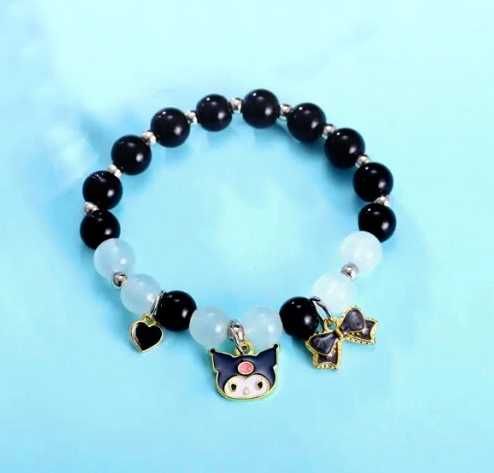 Kuromi piękna bransoletka z zawieszkami z motywem Hello Kitty Kawaii