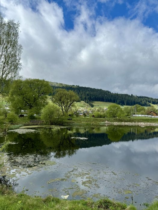 Продам ділянку 19 соток зі ставком і панорамою Карпат