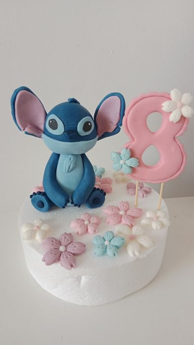 Zestaw z masy cukrowej na tort Stich i dodatki