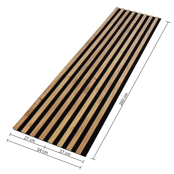 Lamele ścienne na czarnym filcu 260cm x 54 cm Dąb Sonoma, Craft i inne