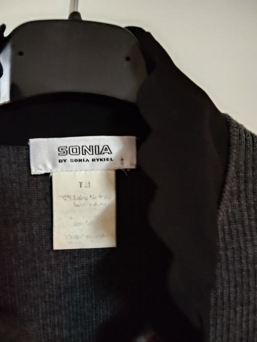 Lindo Vestido Cinzento de Lã Marca Sonia Rykiel