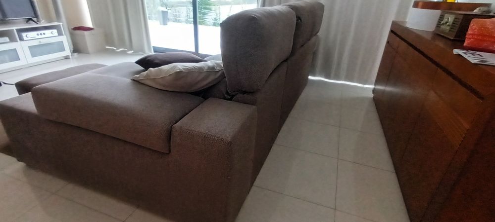 Sofa com chaise longue 3 lugares