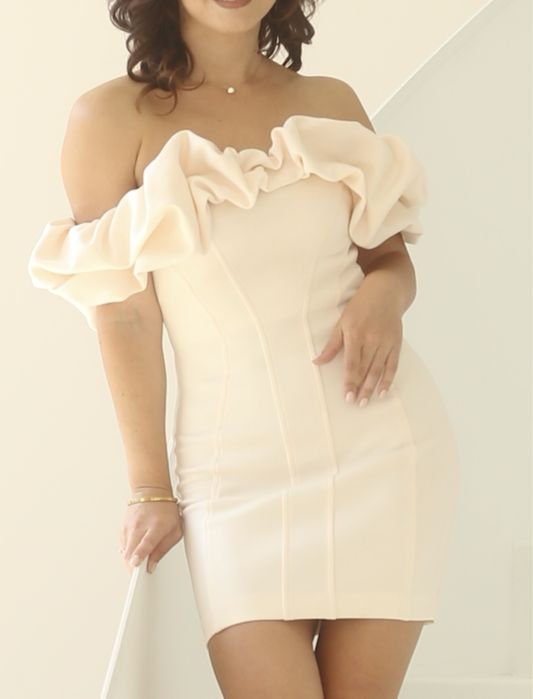 Сукня  Asos xs колір айворі коротка сукня