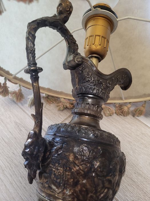 Duża lampa stara mosiężna
