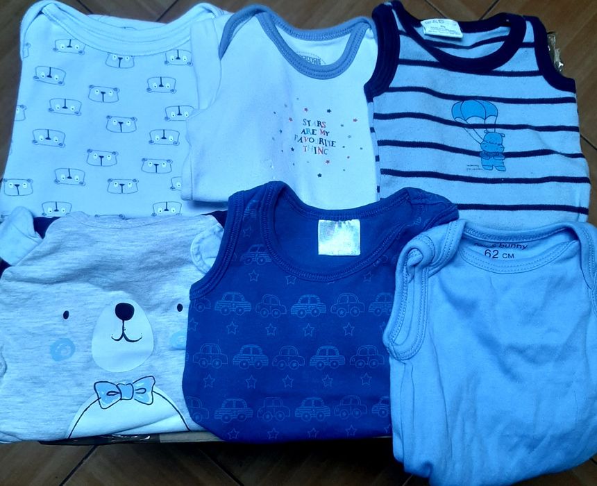 Zestaw roz 56/62/68 100 sztuk mega paka komplet dla chłopca wyprawka d