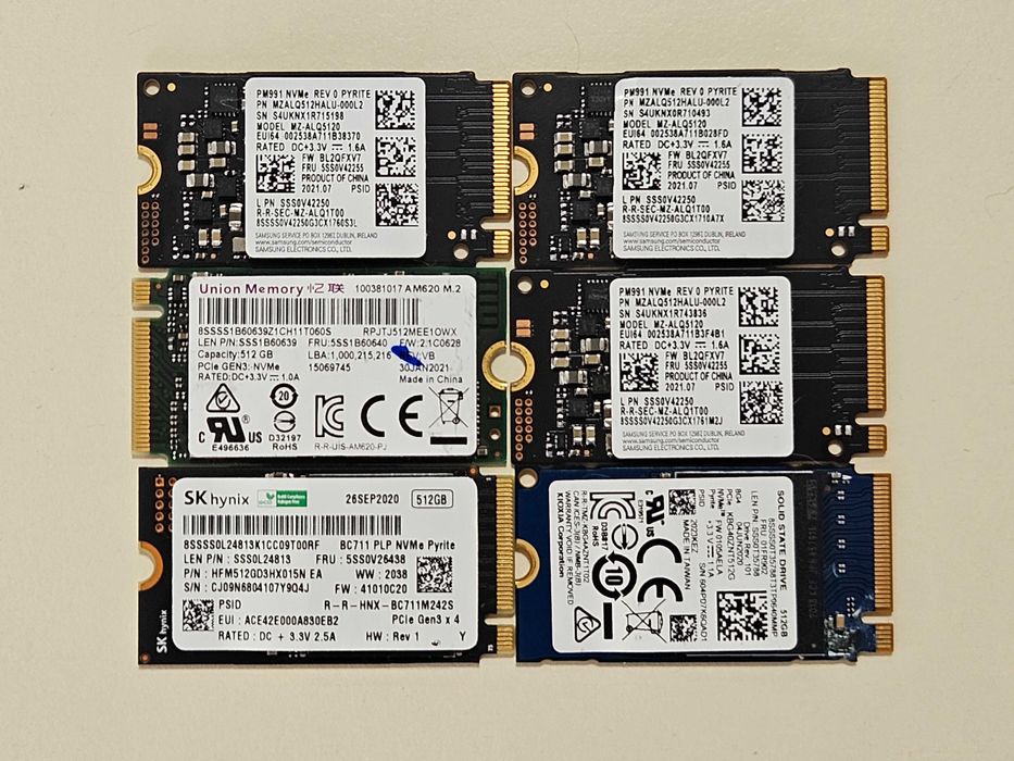 SSD 512Gb M.2 2242 NVMe SK Hynix Micron