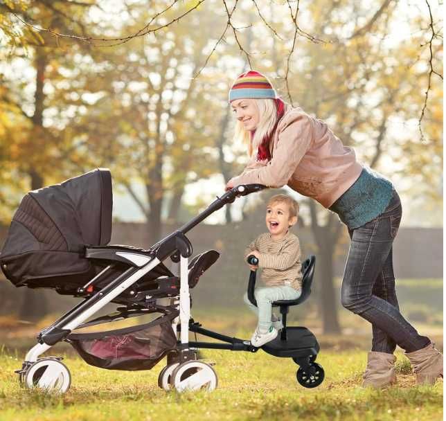 Dostawka do wózka z siedziskiem kierownicą Buggy Board 2-6 lat