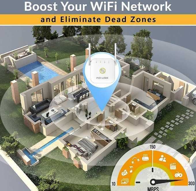 Репитер PIX-LINK LV-WR22 — ретранслятор — усилитель WiFi 300 Мбит/с