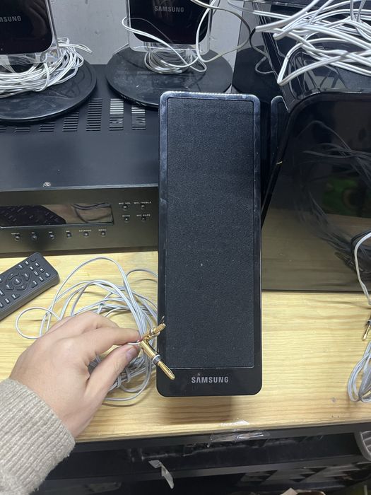 Sistema de som 5.1 colunas samsung amplificador auna