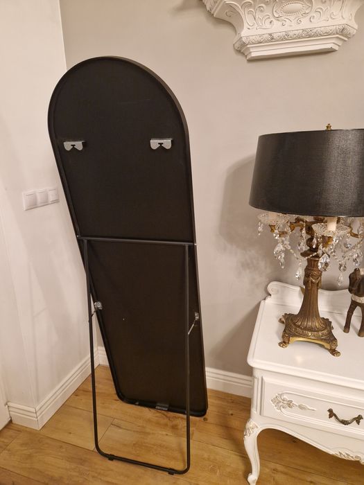 Lustro  loft stojące lub wiszące 160x50 w czarnej ramie