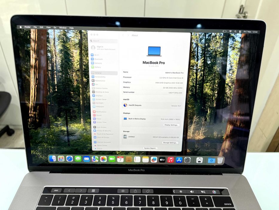 Macbook Pro 15 de 2019 i9 32GB RAM 500GB SSD, Garantia