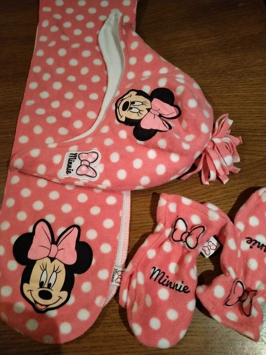 Komplet zimowy Minnie czapka szalik Myszka Miki